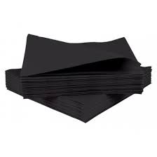Black napkins – pack of 100 units