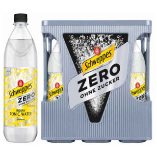 SCHWEPPES TONIC ZERO 1L Box 6 Units